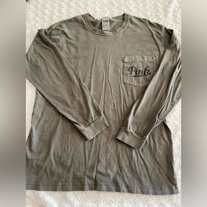 VS pink - hunter green long sleeve